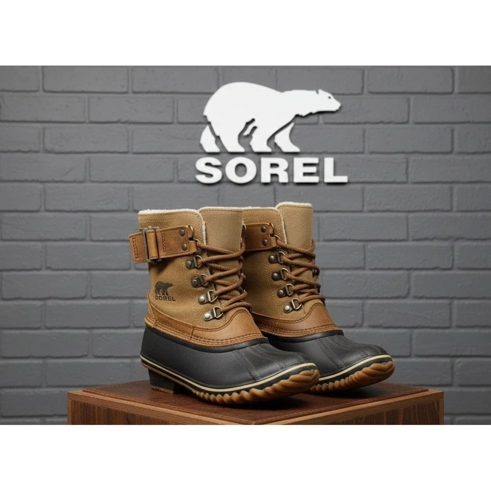 🔥SOREL 🤎🖤🤎Tivoli II Waterproof‎ Suede Winter Snow Boots | Size 6 | Elk/Black